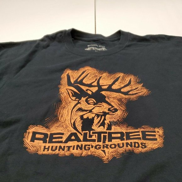 Realtree Hunting Goods Blackhorn River Black Orange T-Shirt XXL Good Condition - Picture 7 of 9